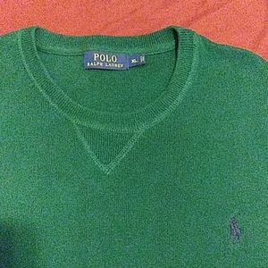 Mens green Polo sweatshirt